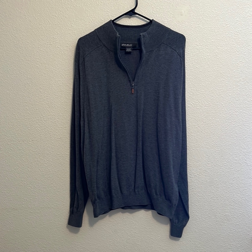 Eddie Bauer Men’s Cotton Quarter Zip Sweater